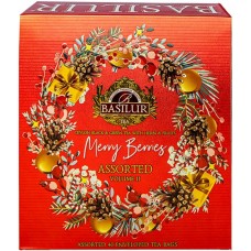 Чай BASILUR Ассорти коллекция Рождественские ягоды, 40пак в магазинах Лента