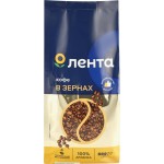 Кофе зерновой ЛЕНТА жареный, 500г