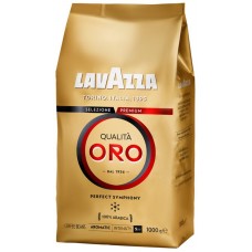 Кофе зерновой LAVAZZA Qualita Oro натуральный жареный, 1кг в магазинах Лента