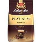 Кофе зерновой AMBASSADOR Platinum Crema натуральный жареный, 1кг Кофе зерновой AMBASSADOR Platinum Crema натуральный жареный, 1кг