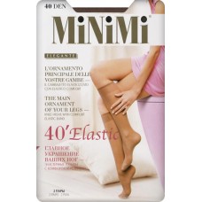 Гольфы женские MINIMI Elastic Lycra 40 den caramello 0, 2пары в магазинах Лента