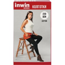 Колготки женские INWIN 220 den, черные 5, cotton, Арт. ХЛ11-305 в магазинах Лента