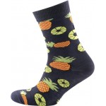 Носки женские INWIN р. 23, 25 черные с ананасами, Арт. BPF21/W01- pineapple