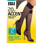 Гольфы женские ESLI Accent 20 den nero, Арт. 8С-3СПЕ, 2пары Гольфы женские ESLI Accent 20 den nero, Арт. 8С-3СПЕ, 2пары