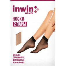 Носки женские INWIN 40 den черные, 2пары в магазинах Лента
