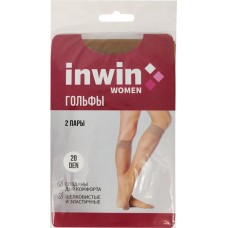 Гольфы женские INWIN р. 23–25 20 den nero, 2пары в магазинах Лента