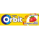 Жевательная резинка ORBIT Клубника-банан, 13,6г