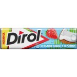 Жевательная резинка DIROL со вкусом кокоса и клубники,без сахара, 13,6г