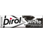 Жевательная резинка DIROL White с активированым углем, со вкусом мяты, 13,6г