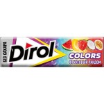 Жевательная резинка DIROL Colors Фруктовый рандом, без сахара, 13,6г