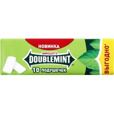 Жевательная резинка WRIGLEY'S Doublemint со вкусом мяты и ментола, без сахара, 13,6г в магазинах Лента