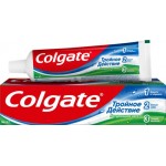 Зубная паста COLGATE Тройное действие Натуральная мята для защиты от кариеса, удаления потемнений с зубов и свежего дыхания, 100мл