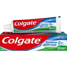 Зубная паста COLGATE Тройное действие Натуральная мята для защиты от кариеса, удаления потемнений с зубов и свежего дыхания, 100мл в магазинах Лента