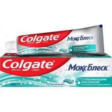 Зубная паста COLGATE Макс Блеск Кристальная мята с отбеливающими пластинками для свежего дыхания и отбеливания зубов, 100мл в магазинах Лента