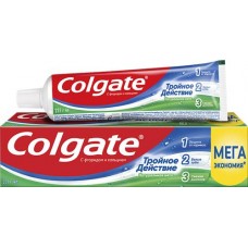 Зубная паста COLGATE Тройное действие Натуральная мята для защиты от кариеса, удаления потемнений с зубов и свежего дыхания, 150мл в магазинах Лента