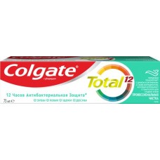 Зубная паста COLGATE Total 12 Профессиональная чистка, гель со специальным ингредиентом для гладких и блестящих зубов, с цинком и аргинином для антибактериальной защиты, 75мл в магазинах Лента