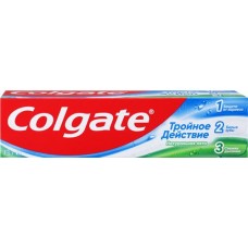 Зубная паста COLGATE Тройное действие Натуральная мята для защиты от кариеса, удаления потемнений с зубов и свежего дыхания, 50мл в магазинах Лента