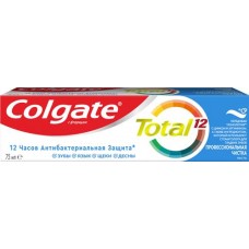 Зубная паста COLGATE Total 12 Профессиональная чистка со специальным ингредиентом для гладких и блестящих зубов, с цинком и аргинином для антибактериальной защиты, 75мл в магазинах Лента