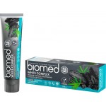 Зубная паста BIOMED Отбеливающая с тремя видами угля, 100г