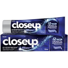 Зубная паста CLOSEUP Everfresh Взрывной ментол с антибактериальным ополаскивателем, 100мл в магазинах Лента