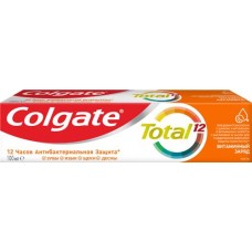Зубная паста COLGATE Total 12 Витаминный заряд с цинком и аргинином для комплексной антибактериальной защиты, 100мл в магазинах Лента