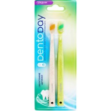 Зубная щетка DENTODAY средней жесткости, 2шт в магазинах Лента