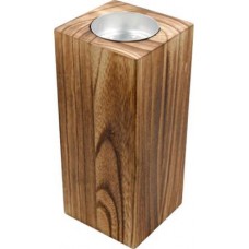 Подсвечник дерево 20см в магазинах Магнит