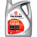 Масло моторное синтетическое Takayama API SN/CF 5W-40 4л Масло моторное синтетическое Takayama API SN/CF 5W-40 4л