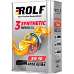 Масло синтетическое Rolf 3-Synthetic 5W-40 Acea A3/B4 4л Масло синтетическое Rolf 3-Synthetic 5W-40 Acea A3/B4 4л