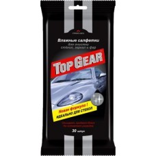 Влажные салфетки Top Gear для стекол зеркал и фар 30шт в магазинах Магнит