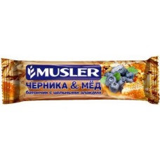 Батончик мюсли Musler Черника и Мед 30г в магазинах Магнит