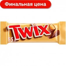 Батончик Twix шоколадный с карамелью 55-58г в магазинах Магнит