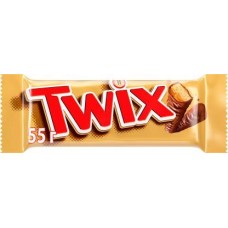 Печенье песочное Twix с карамелью и шоколадом 2шт*27.5г в магазинах Магнит