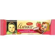 Шоколад Аленка с начинкой клубничной йогурт 45г в магазинах Магнит