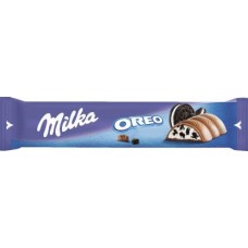 Шоколад Milka c ванильной начинкой с кусочками печенья Oreo 37г в магазинах Магнит