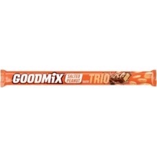 Шоколадный батончик Goodmix Trio соленый арахис хрустящая вафля 69г в магазинах Магнит