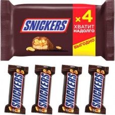 Шоколадный батончик Snickers 160г в магазинах Магнит