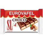 Вафли Eurovafel Choco 4 с какао и молочным кремом 42г