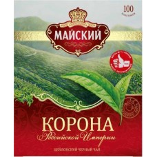 Чай черный Майский Корона Российской Империи 100пак в магазинах Магнит