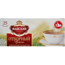 Чай черный Майский цейлонский отборный 25пак 50г в магазинах Магнит
