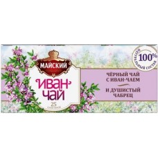Чай черный Майский с иван-чаем и чабрецом 25 пак в магазинах Магнит