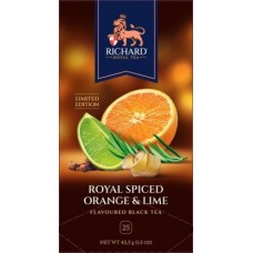 Чай черный Richard Royal Spiced Orange&Lime 25пак в магазинах Магнит