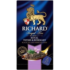 Чай черный Richard Royal Thyme&Rosemary 25 пак в магазинах Магнит Чай черный Richard Royal Thyme&Rosemary 25 пак в магазинах Магнит