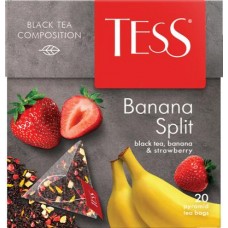 Чай черный Tess Banana Split с ароматом клубники и банана 20пак в магазинах Магнит