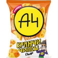 Чипсы А4 Кранчи вкус сыра чеддер 80г в магазинах Магнит