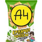 Чипсы А4 Кранчи вкус сметана и лук 80г