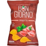 Чипсы Bon Giorno рифленые из натурального картофеля Прошутто 80г