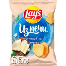 Чипсы Lays Из печи Нежный сыр с зеленью 85г в магазинах Магнит