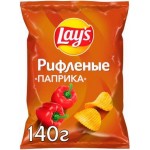 Чипсы Lays Рифленые Паприка 140г