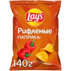 Чипсы Lays Рифленые Паприка 140г в магазинах Магнит